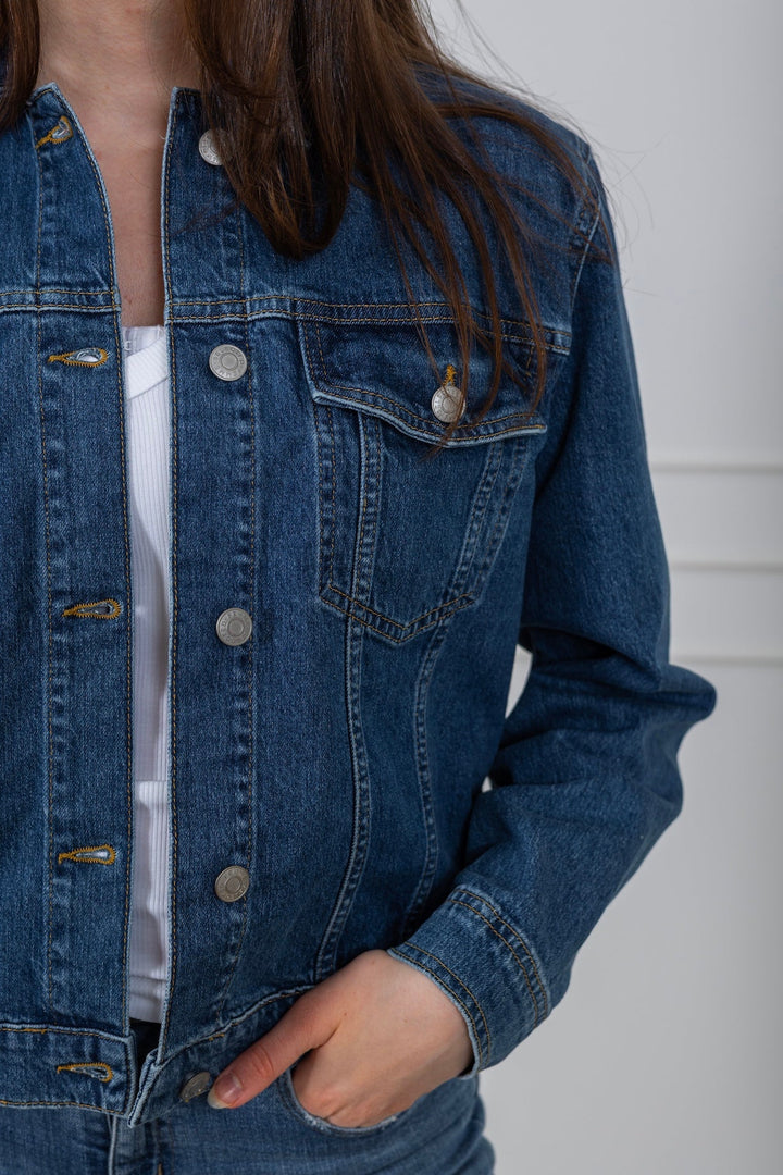 Cena Ls Jacket Medium Blue Denim | Yttertøy | Smuk - Dameklær på nett