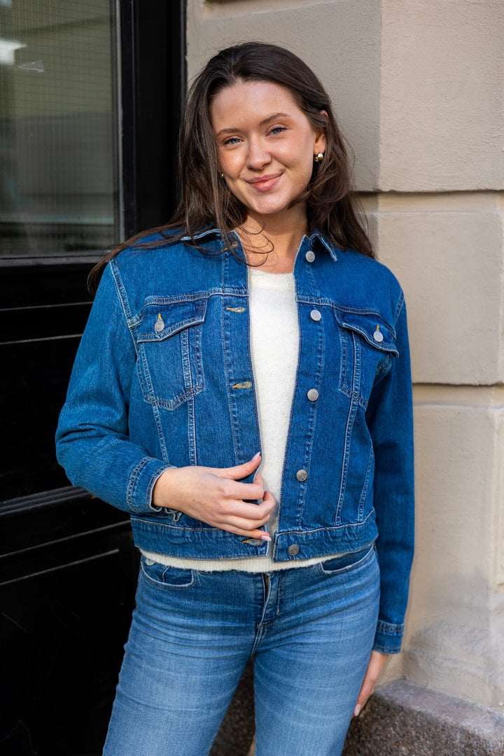 Cena Ls Jacket Medium Blue Denim | Yttertøy | Smuk - Dameklær på nett