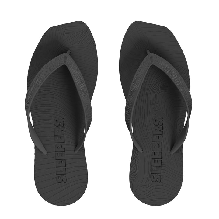 Tapered Plattform Flip Flop Black
