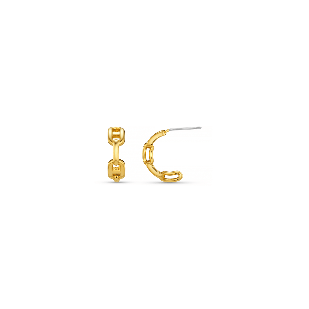 Chain Small Hoops Pale Gold | Smykker | Smuk