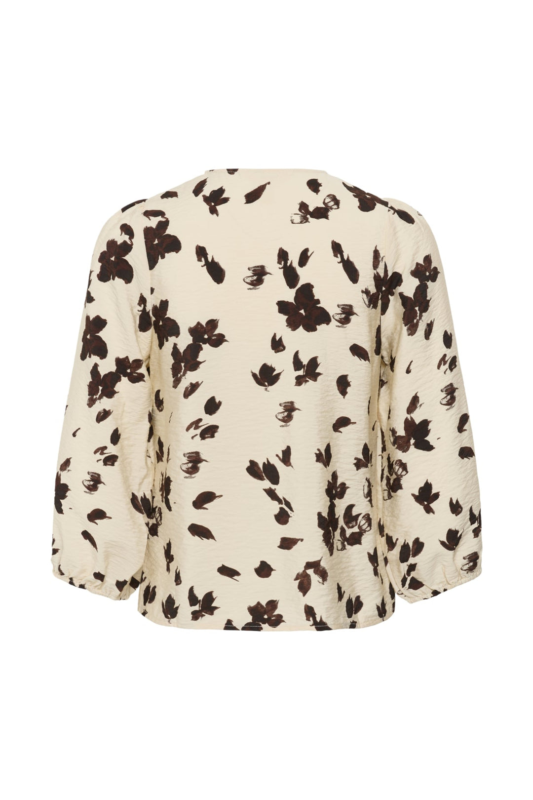 Channie Shirt Oatmeal Feather Flower Print | Skjorter og bluser | Smuk