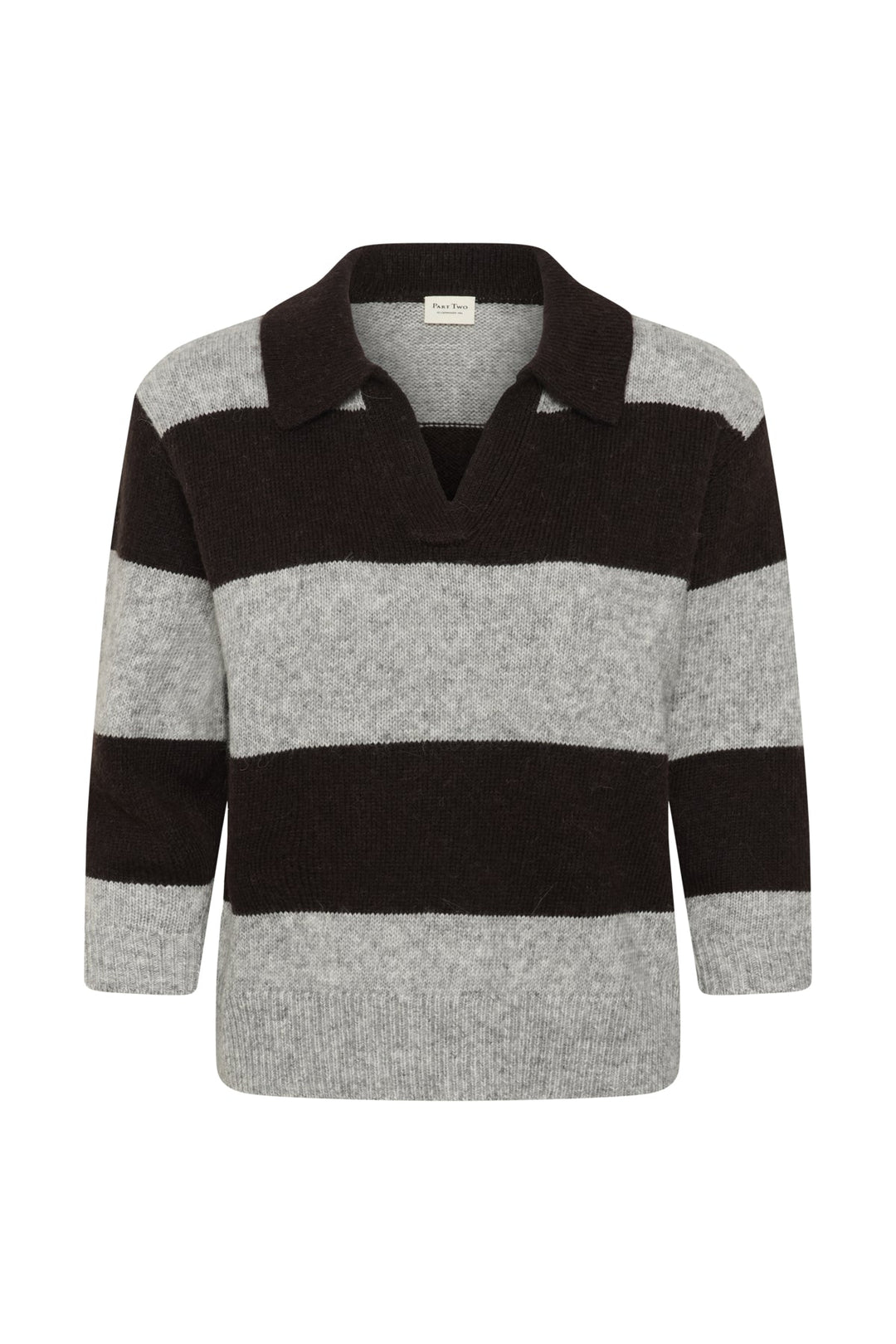 Charlott Pullover Molé/Grey Melange Stripe | Genser | Smuk