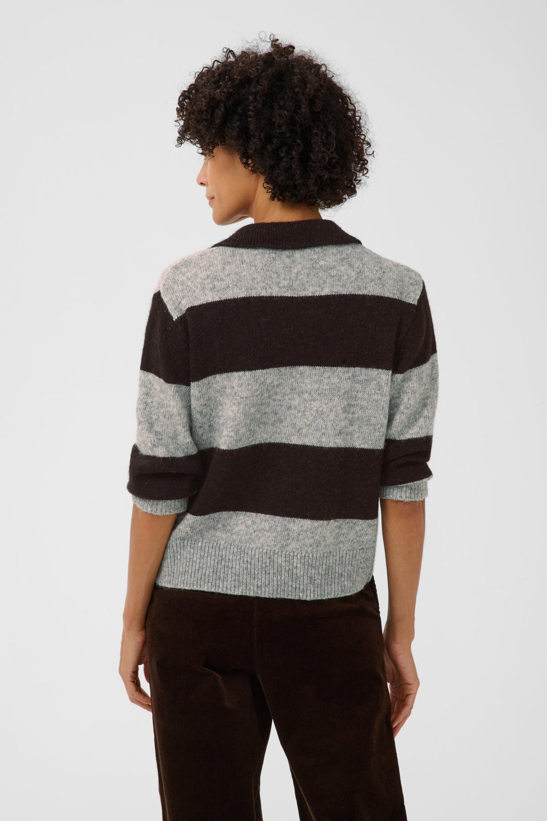 Charlott Pullover Molé/Grey Melange Stripe | Genser | Smuk