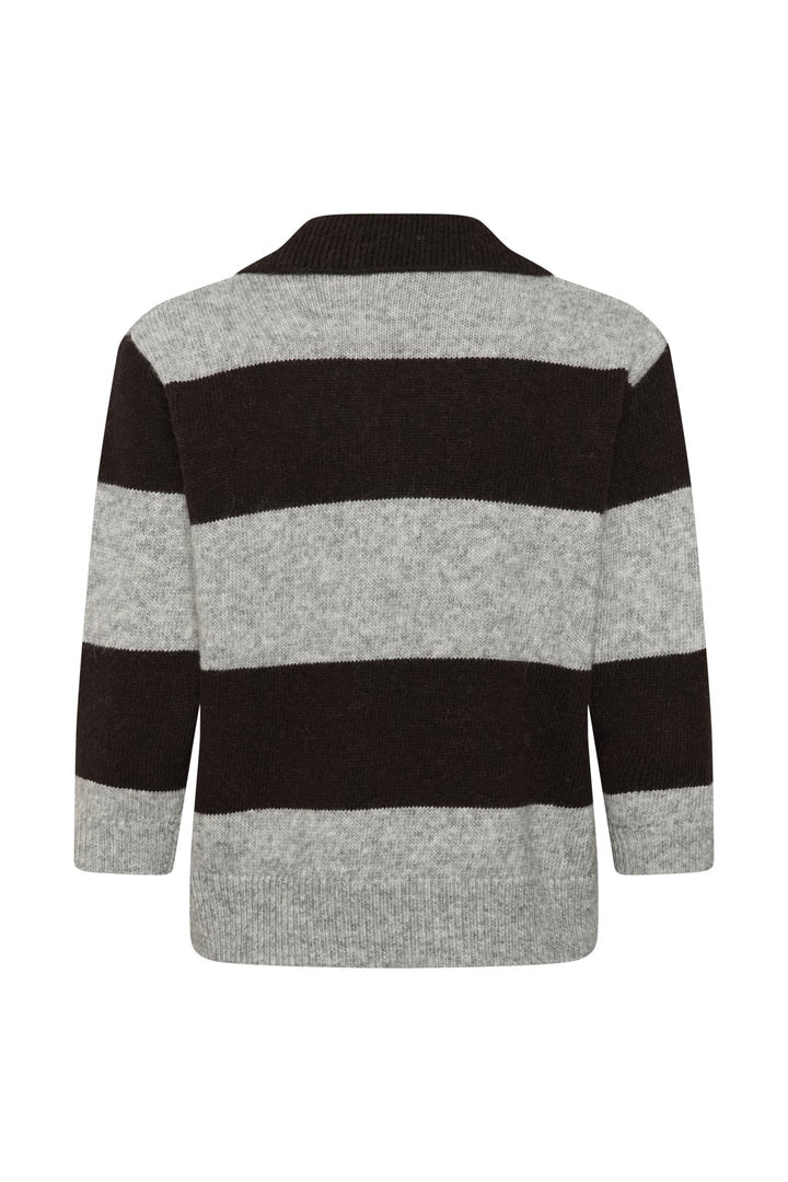 Charlott Pullover Molé/Grey Melange Stripe | Genser | Smuk