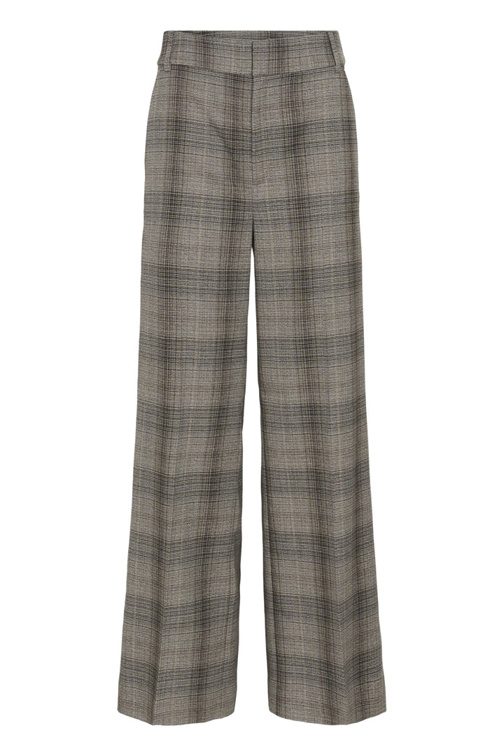 Checkieiw Straight Pant Brown Fall Check | Bukser | Smuk