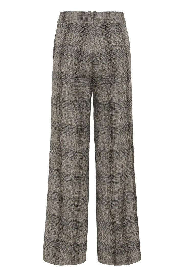 Checkieiw Straight Pant Brown Fall Check | Bukser | Smuk