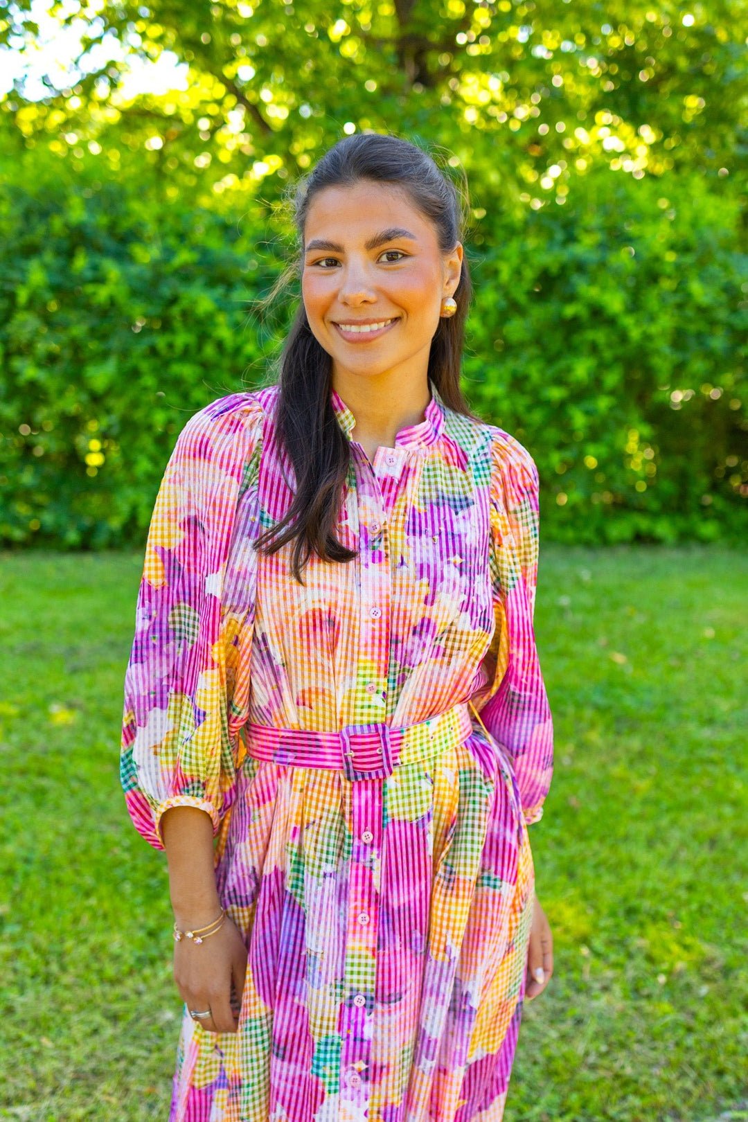 Checks Belt Dress Confetti | Kjoler | Smuk