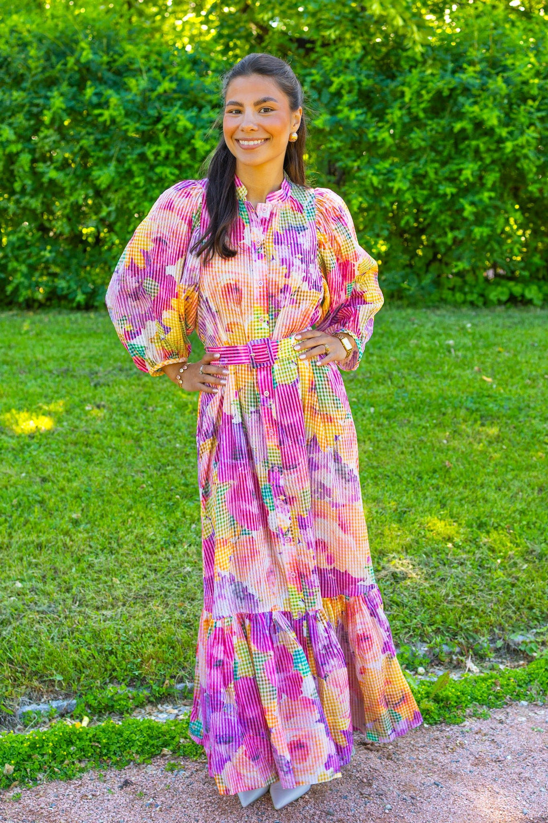 Checks Belt Dress Confetti | Kjoler | Smuk