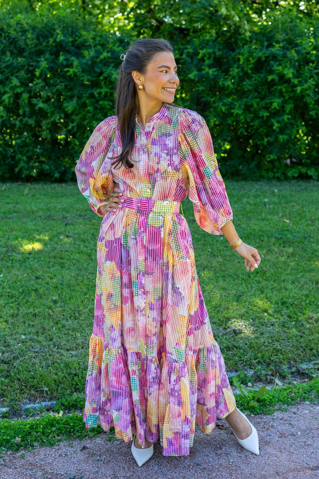 Checks Belt Dress Confetti | Kjoler | Smuk