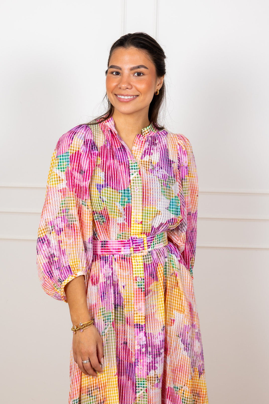 Checks Belt Dress Confetti | Kjoler | Smuk