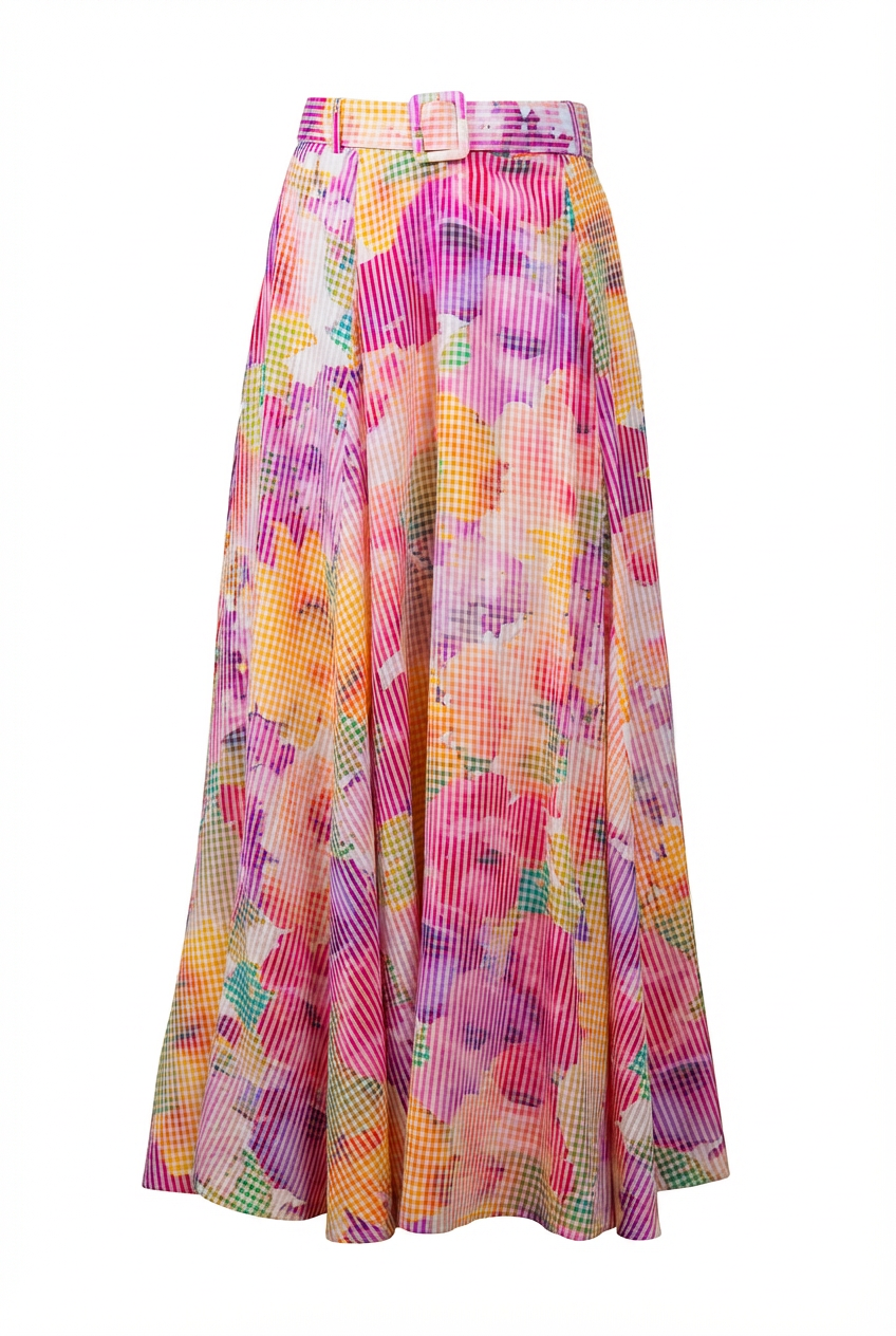 Checks Maxi Skirt Confetti | Skjørt | Smuk