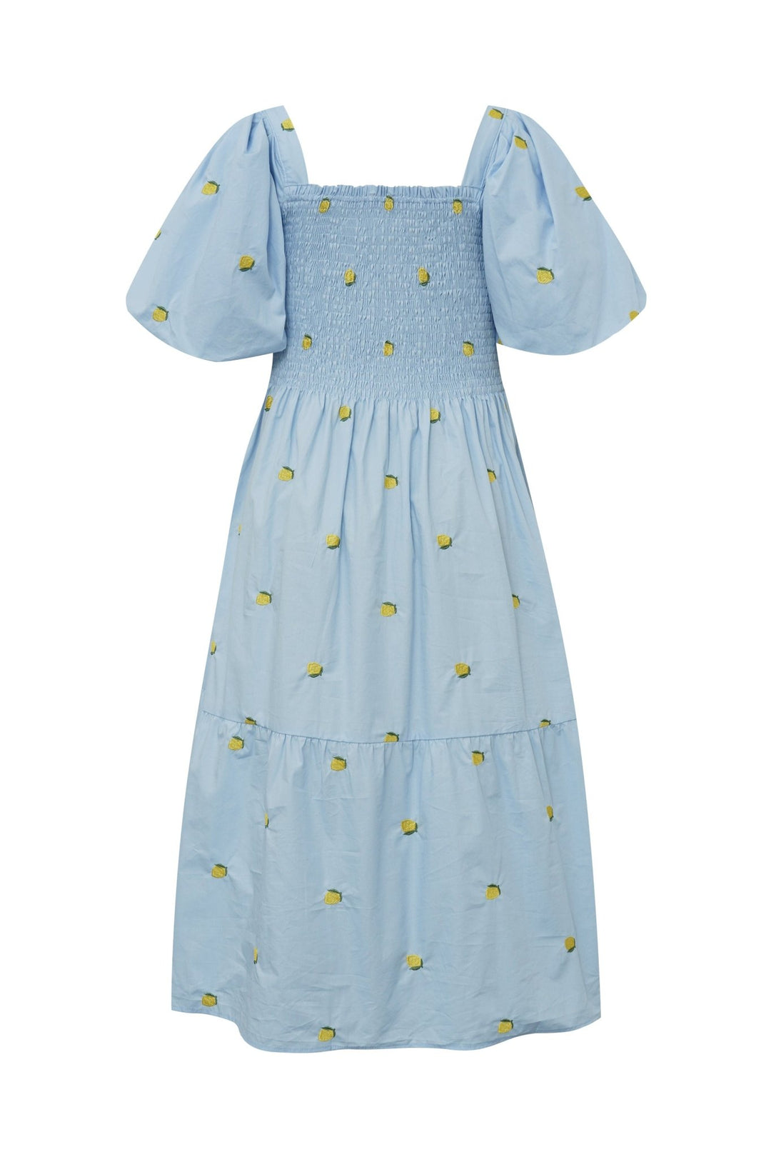 Cheri Fruit Dress Light Blue/Yellow | Kjoler | Smuk