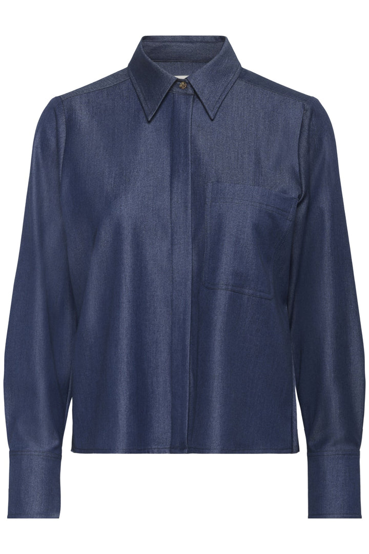 Cherrieiw Shirt Dark Denim | Skjorter og bluser | Smuk - Dameklær på nett