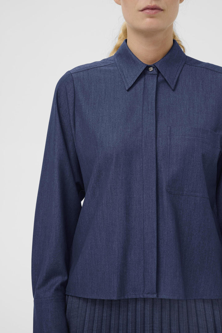 Cherrieiw Shirt Dark Denim | Skjorter og bluser | Smuk - Dameklær på nett
