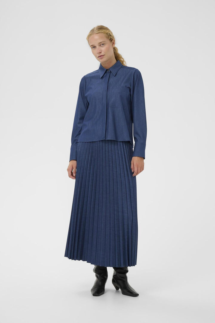 Cherrieiw Skirt Dark Denim | Skjørt | Smuk - Dameklær på nett