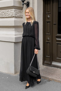 Chiffon Maxi Dress Black