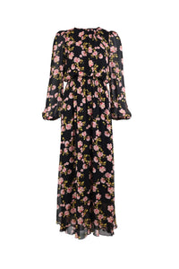 Chiffon Maxi Dress Petals