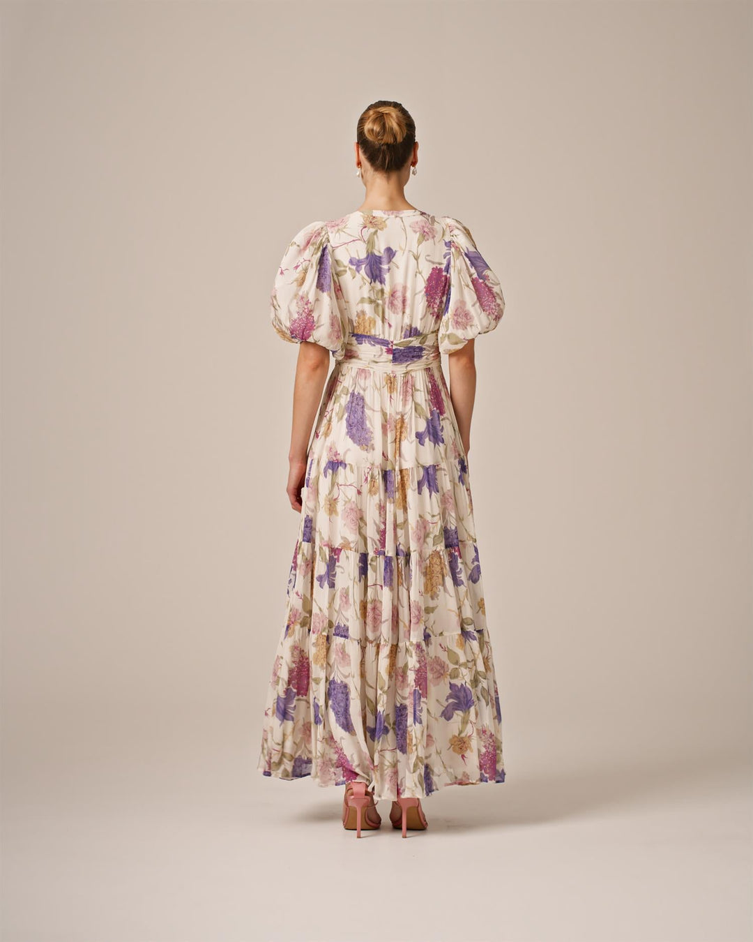 Chiffon Midi Dress Flower Garden | Kjoler | Smuk - Dameklær på nett