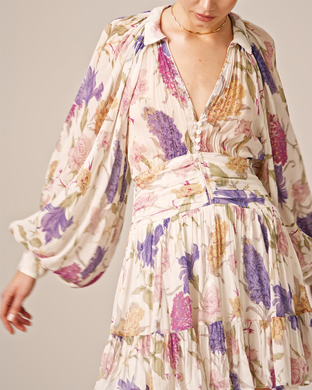 Chiffon Mini Dress Flower Garden | Kjoler | Smuk - Dameklær på nett