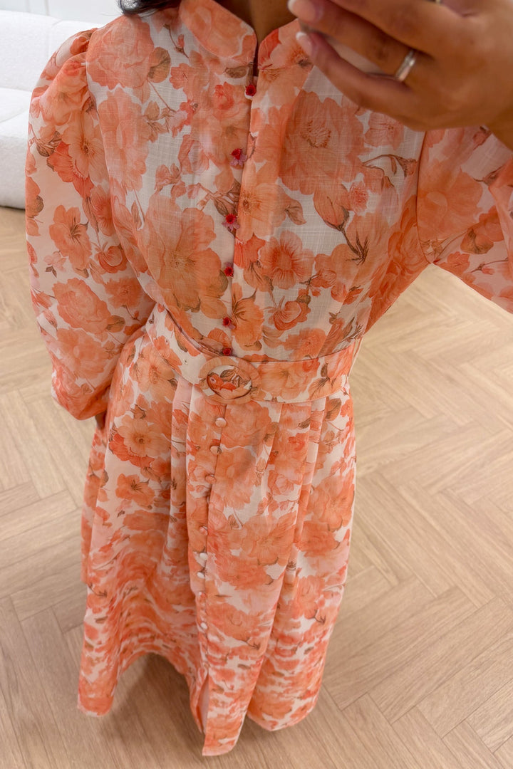 Chloe Maxi Dress Orange | Kjoler | Smuk
