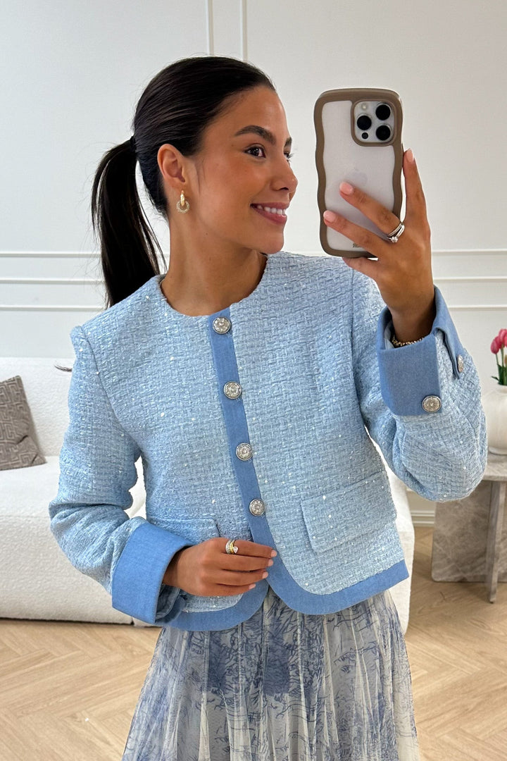 Choklate Blazer Collar Bleu Ciel | Yttertøy | Smuk