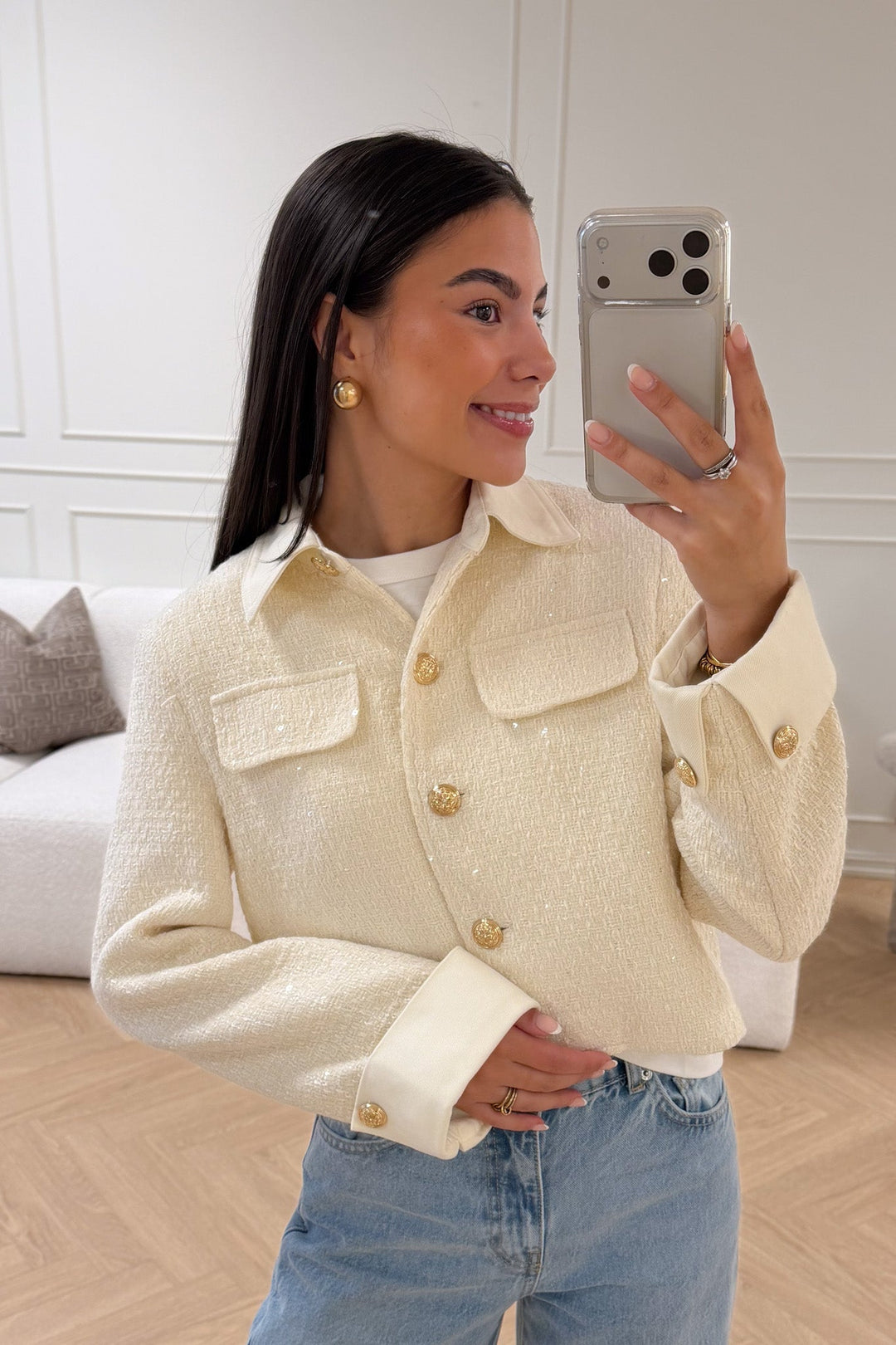 Choklate Blazer Collar Ecru | Yttertøy | Smuk