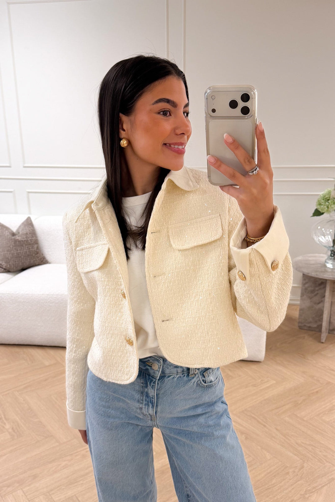 Choklate Blazer Collar Ecru | Yttertøy | Smuk