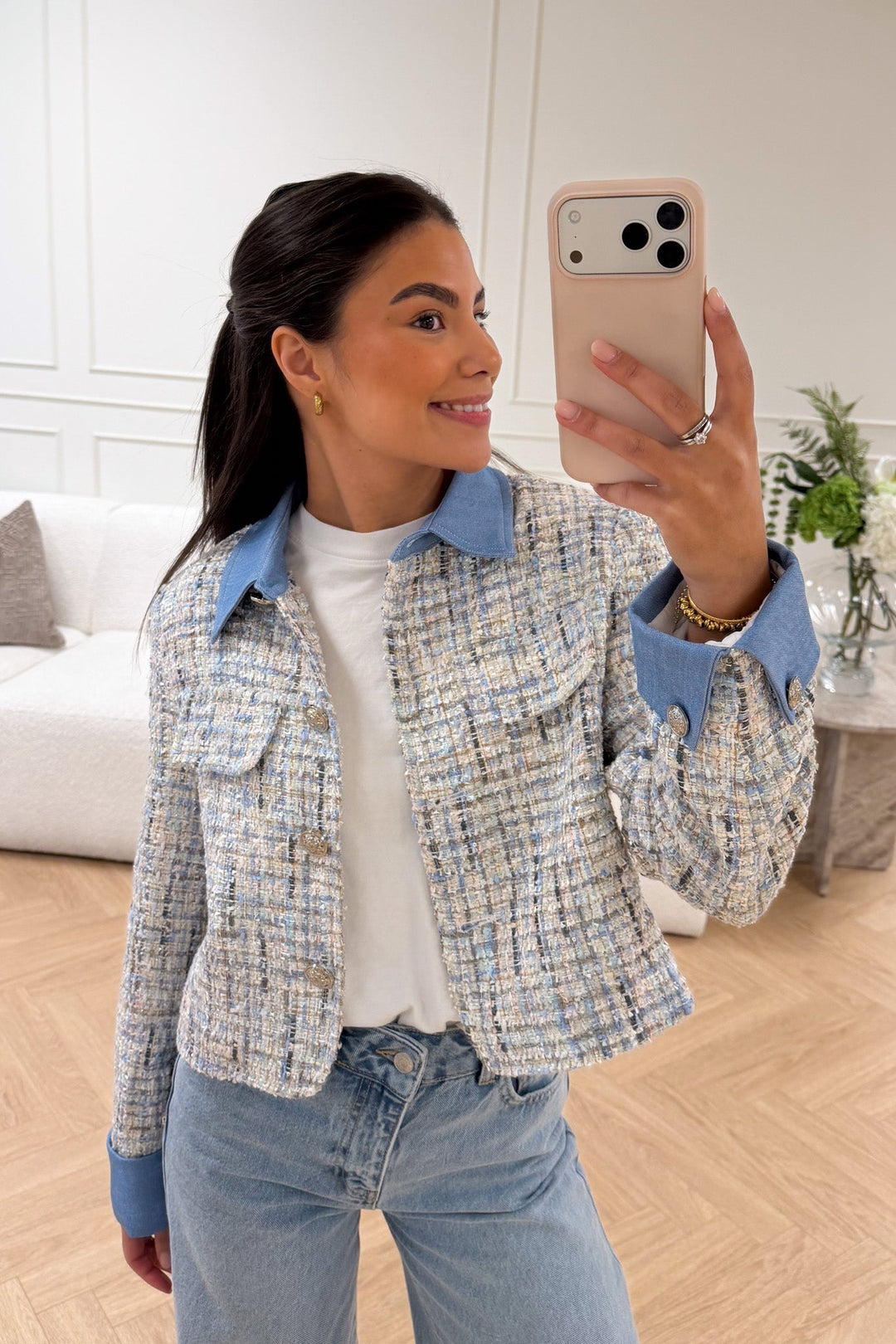 Choklate Tweed Jacket Bleu Ciel | Yttertøy | Smuk