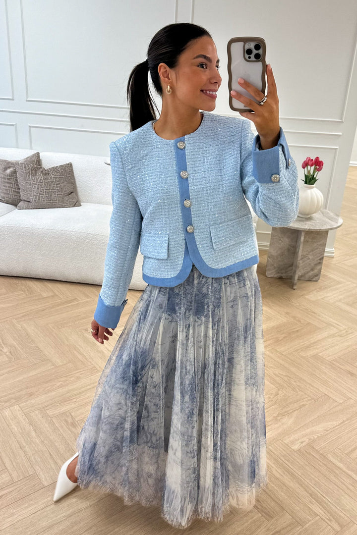 Choklate Tyll Skirt Ecru Print | Skjørt | Smuk