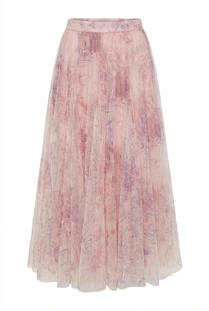 Choklate Tyll Skirt Pink Print | Skjørt | Smuk
