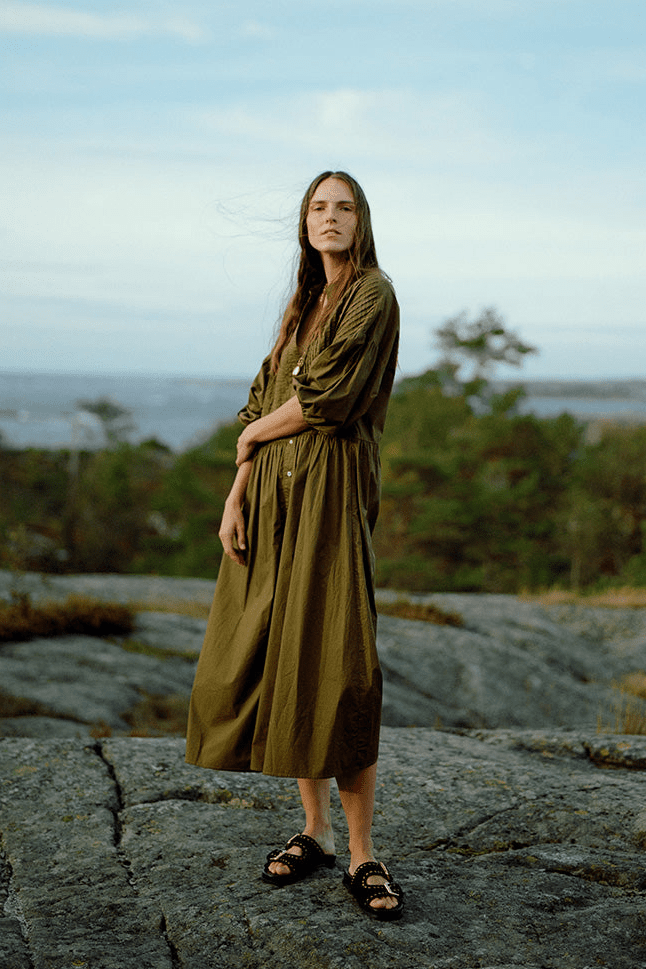 Christine Dress Khaki | Kjoler | Smuk