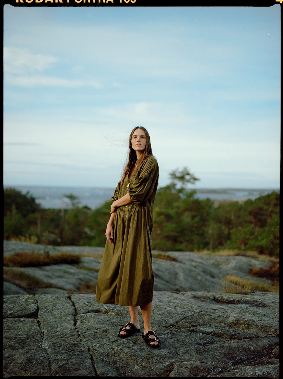 Christine Dress Khaki | Kjoler | Smuk