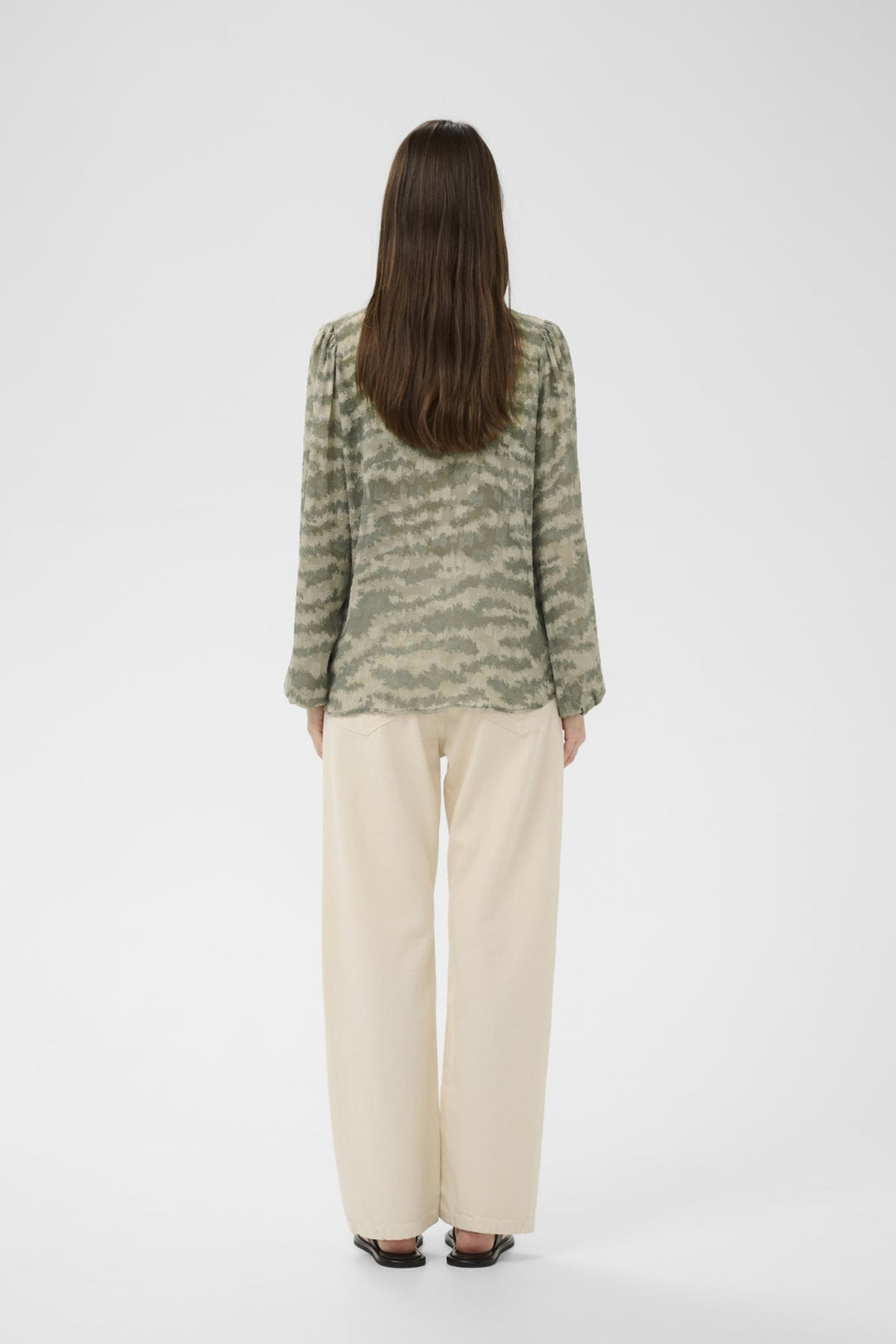 Cielleiw Shirt Mulled Basil Tiger Stripes | Skjorter og bluser | Smuk