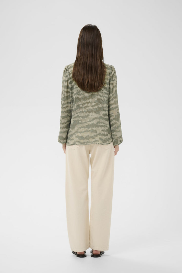 Cielleiw Shirt Mulled Basil Tiger Stripes | Skjorter og bluser | Smuk