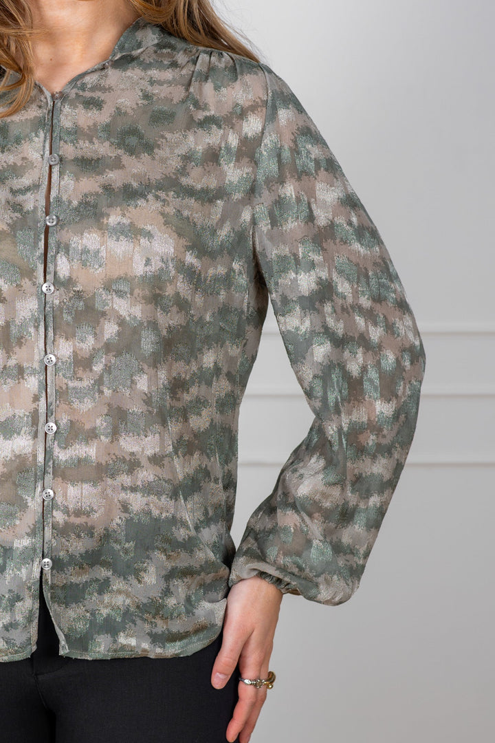 Cielleiw Shirt Mulled Basil Tiger Stripes | Skjorter og bluser | Smuk