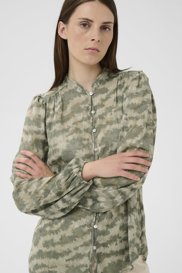 Cielleiw Shirt Mulled Basil Tiger Stripes | Skjorter og bluser | Smuk