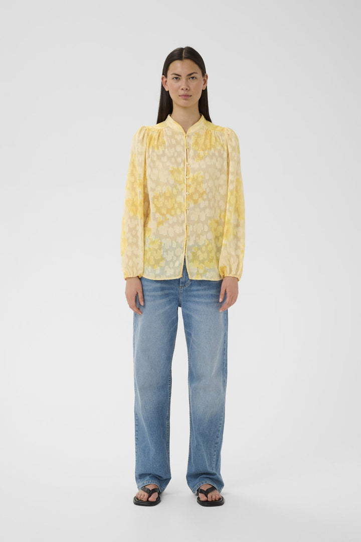 Cielleiw Shirt Yellow Illuminating Floral | Skjorter og bluser | Smuk