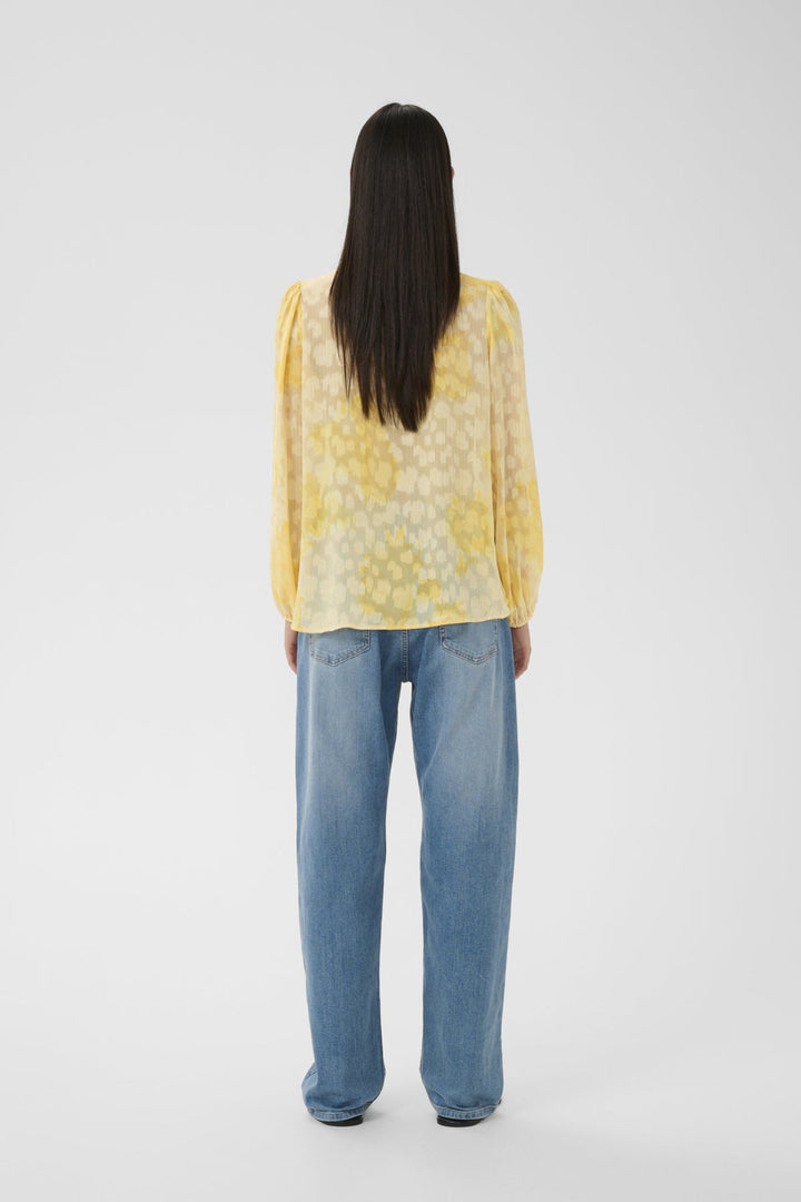 Cielleiw Shirt Yellow Illuminating Floral | Skjorter og bluser | Smuk