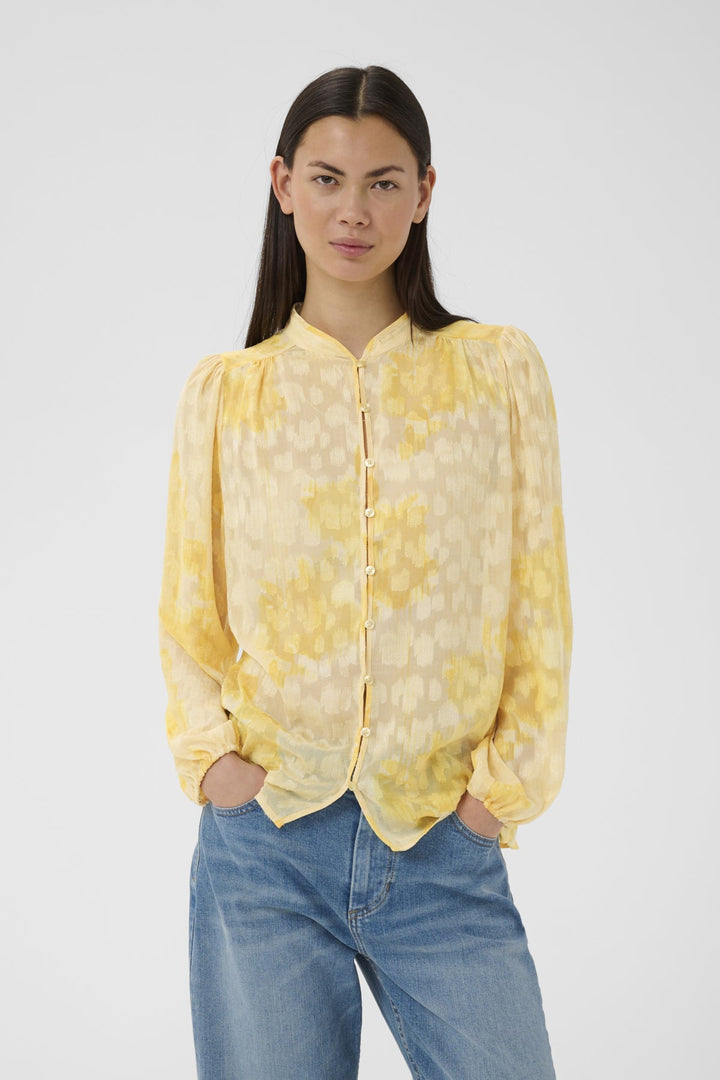 Cielleiw Shirt Yellow Illuminating Floral | Skjorter og bluser | Smuk