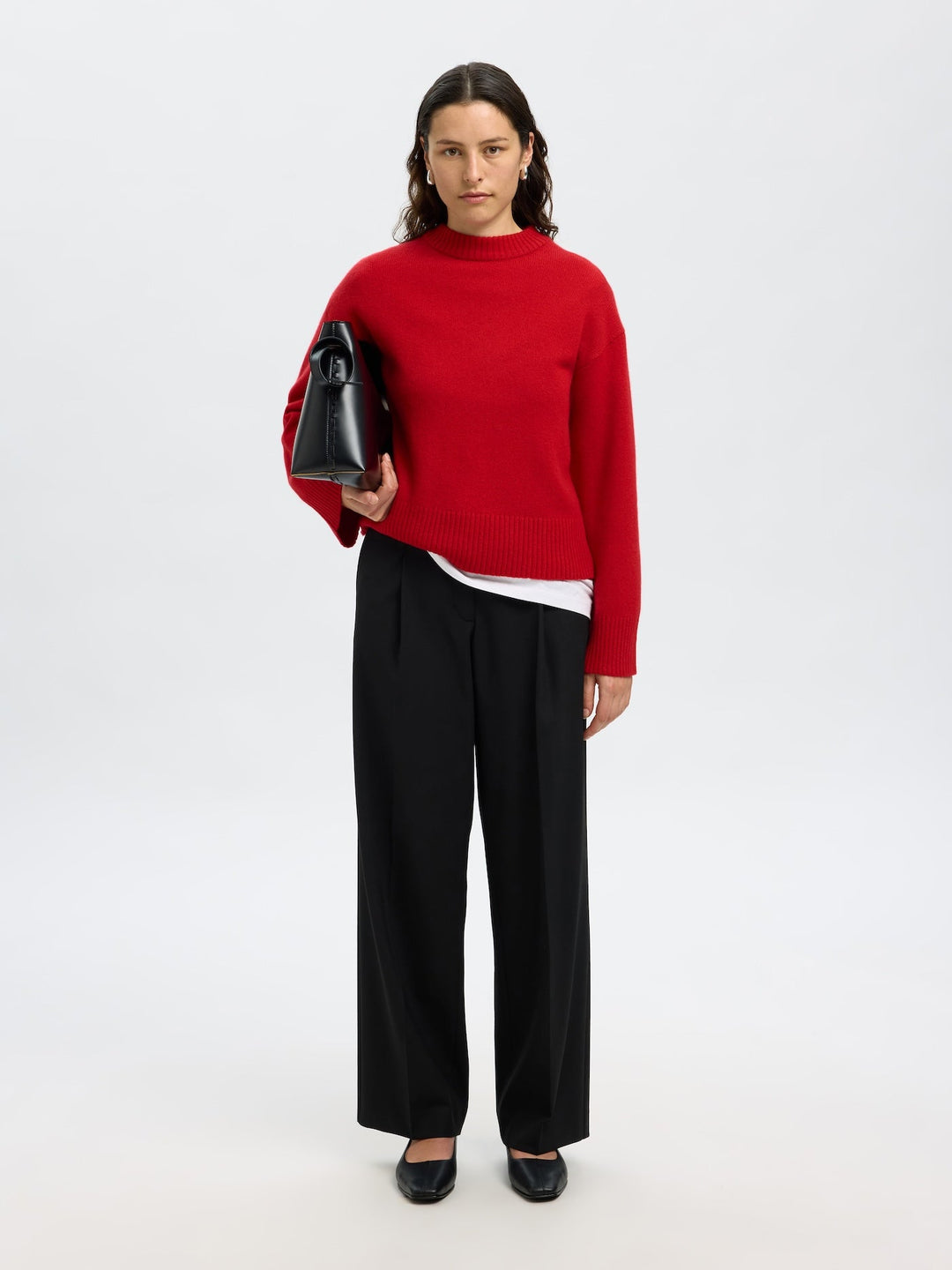 Cille Cashmerelend Ls Knit O - Neck Equestrian Red | Genser | Smuk - Dameklær på nett