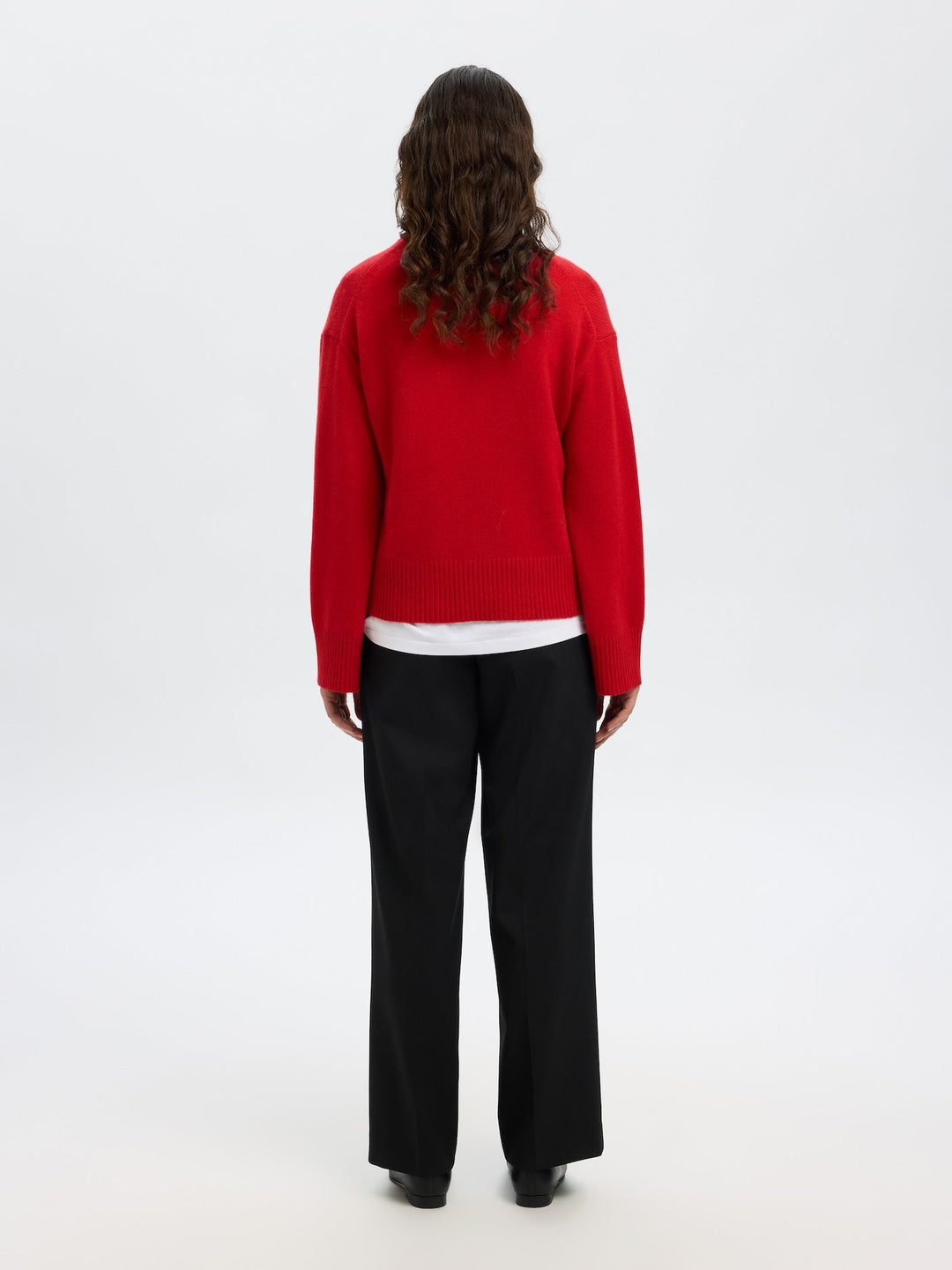 Cille Cashmerelend Ls Knit O - Neck Equestrian Red | Genser | Smuk - Dameklær på nett