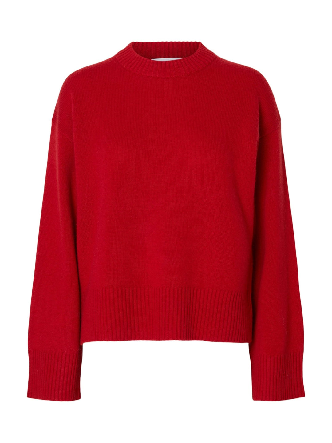 Cille Cashmerelend Ls Knit O - Neck Equestrian Red | Genser | Smuk - Dameklær på nett