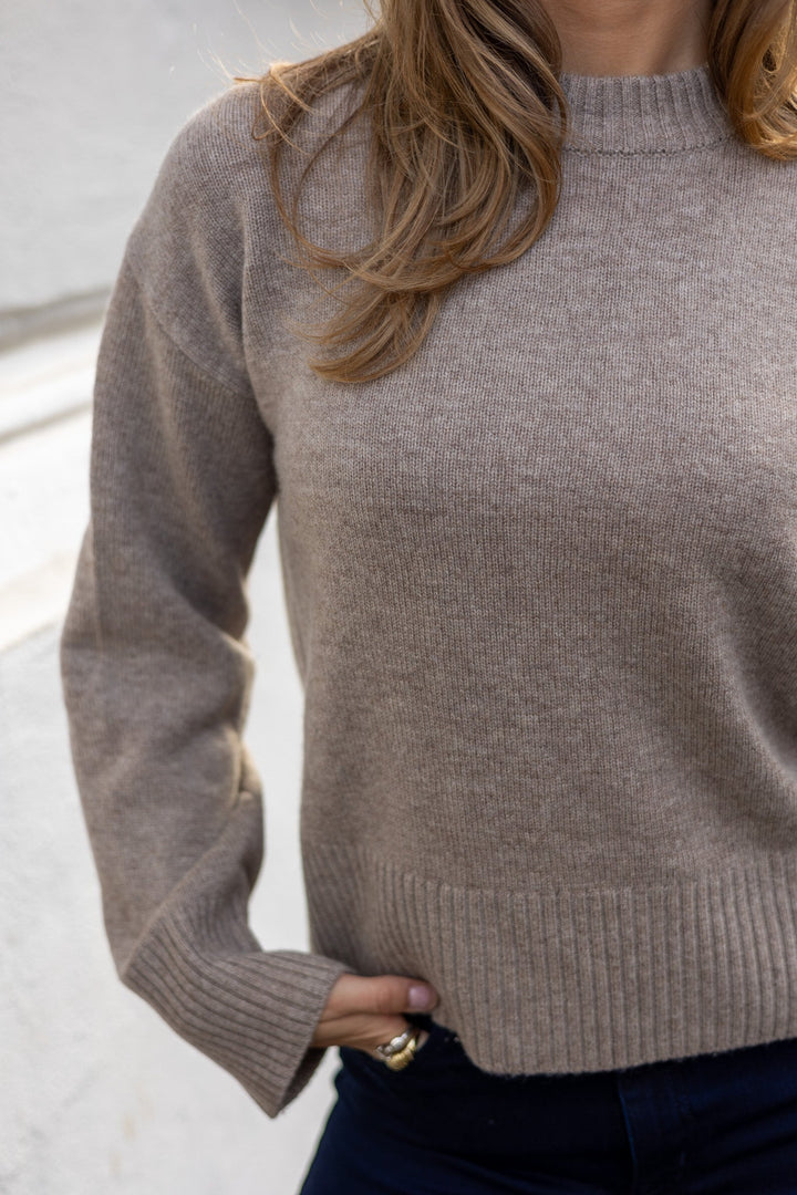 Cille Cashmerelend Ls Knit O - Neck Irish Cream | Genser | Smuk - Dameklær på nett