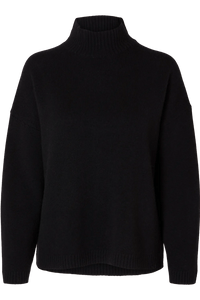 Cille Ls Knit High Neck Black