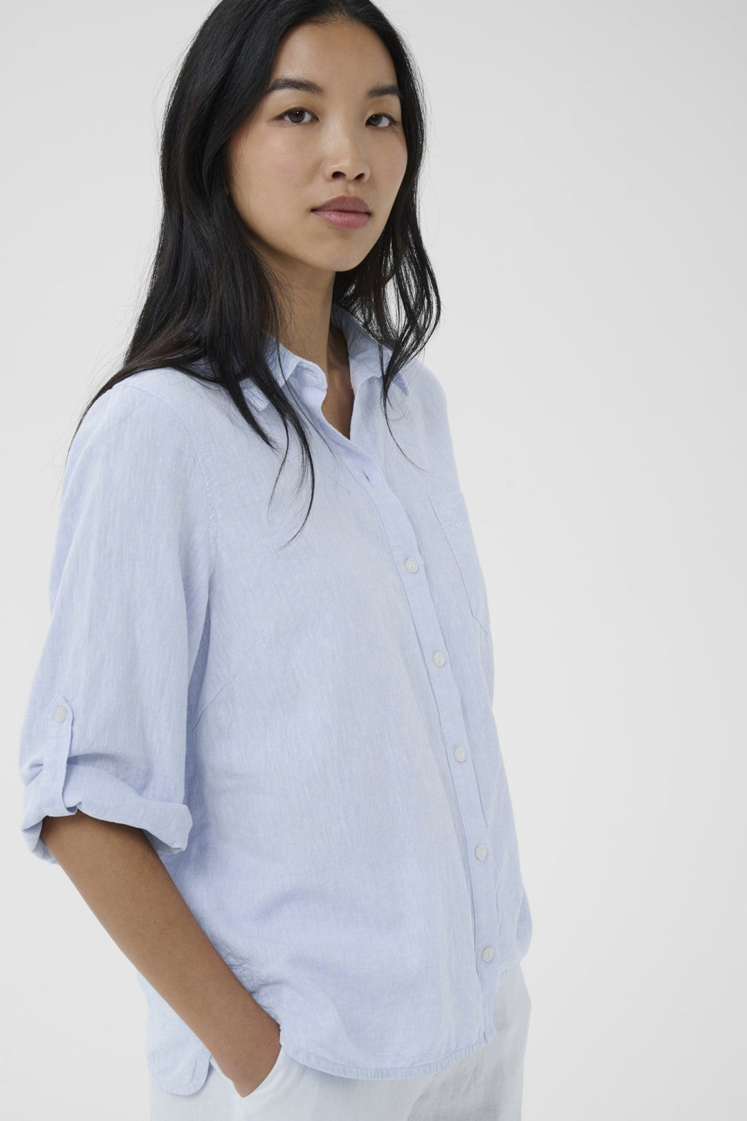 Cindie Shirt Light Blue Chambray | Skjorter og bluser | Smuk