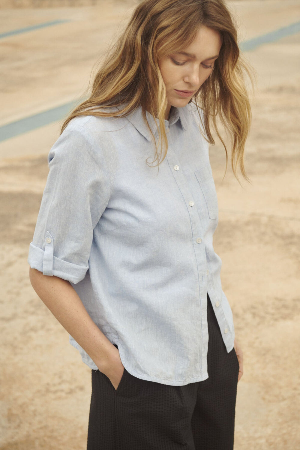 Cindie Shirt Light Blue Chambray | Skjorter og bluser | Smuk