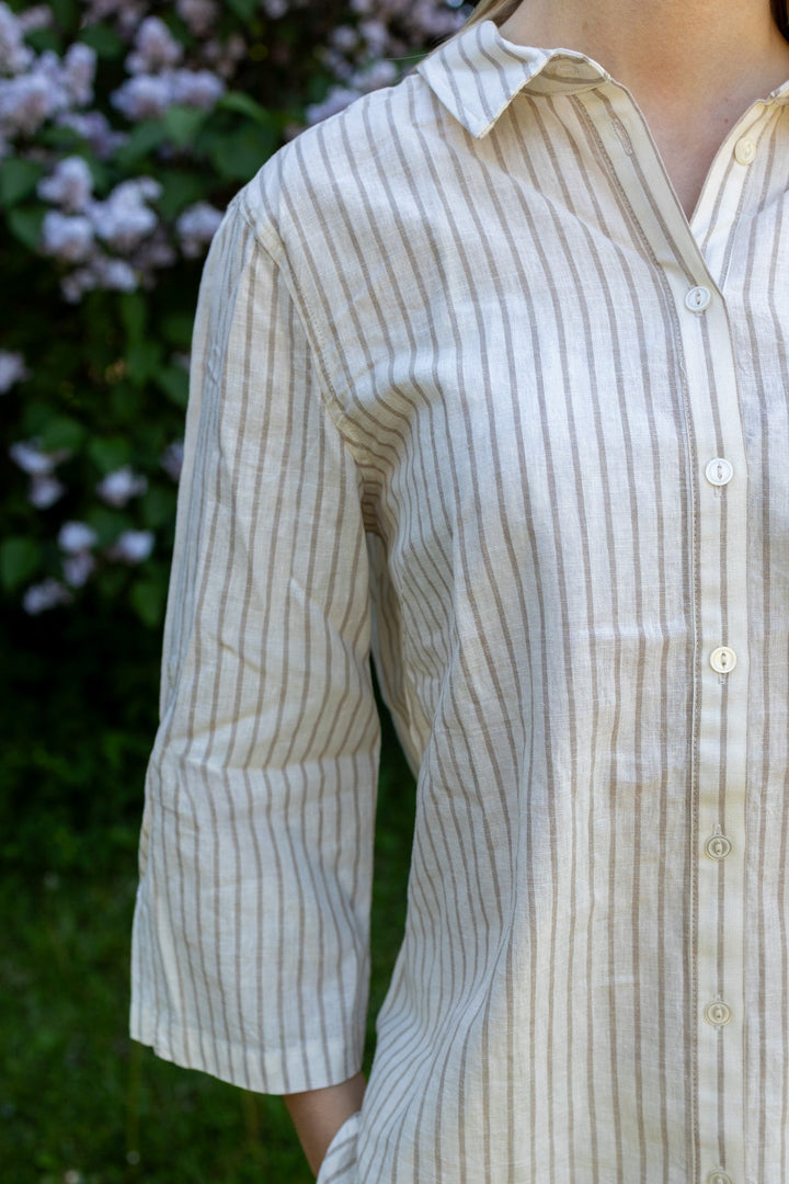 Cindie Shirt Neutral Stripe | Skjorter og bluser | Smuk