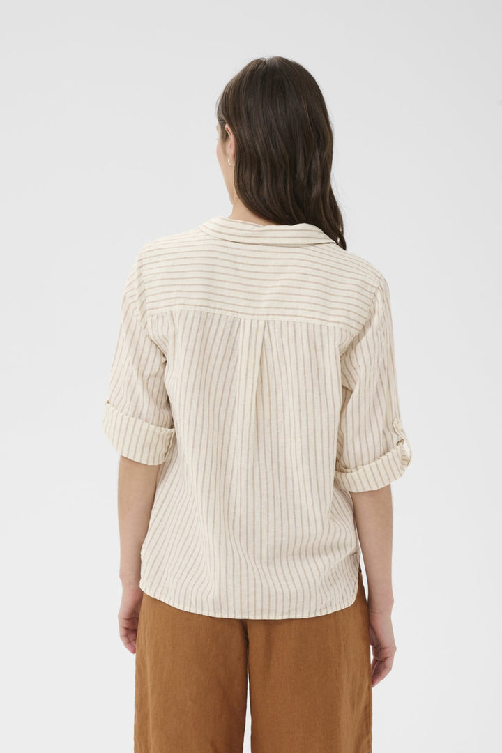 Cindie Shirt Neutral Stripe | Skjorter og bluser | Smuk