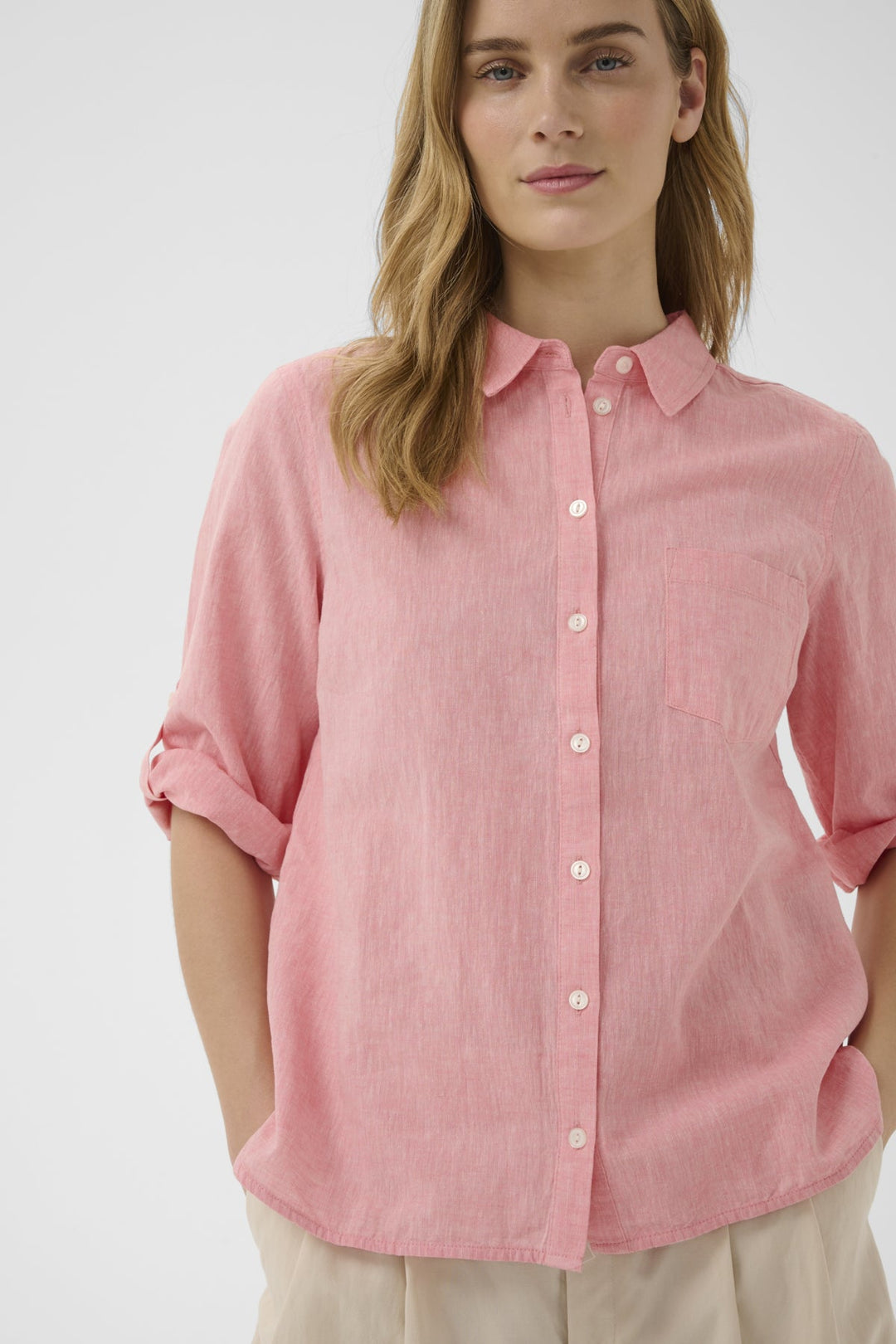 Cindie Shirt Rose Chambray | Skjorter og bluser | Smuk
