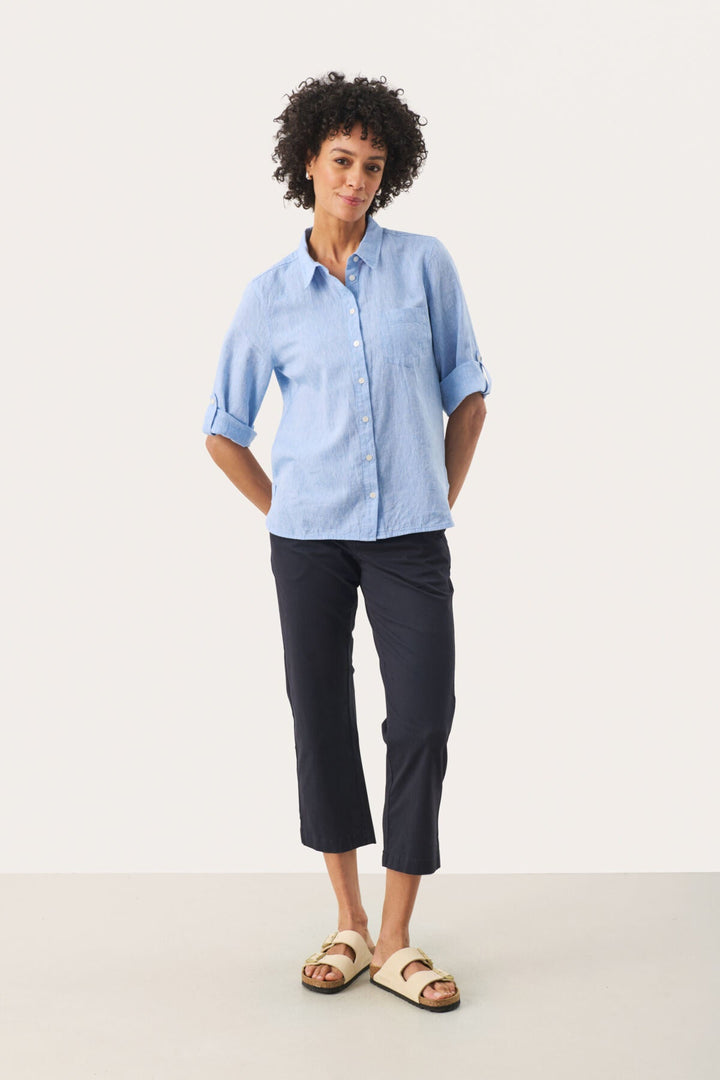 Cindiepw Shirt Marina Chambrey | Skjorter og bluser | Smuk - Dameklær på nett